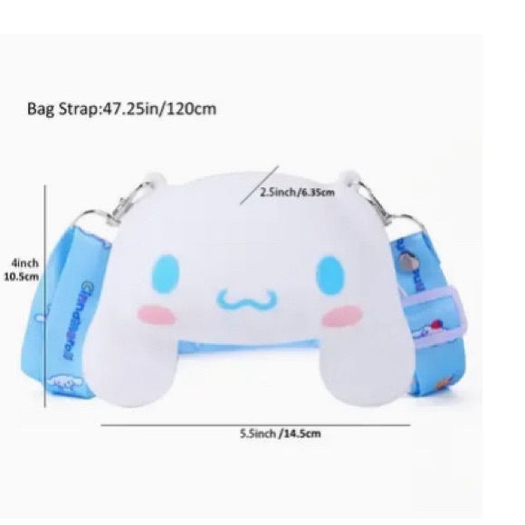 Cinnamaroll Rubber Coin Purse with Shoulder Strap - Picture 2 of 8